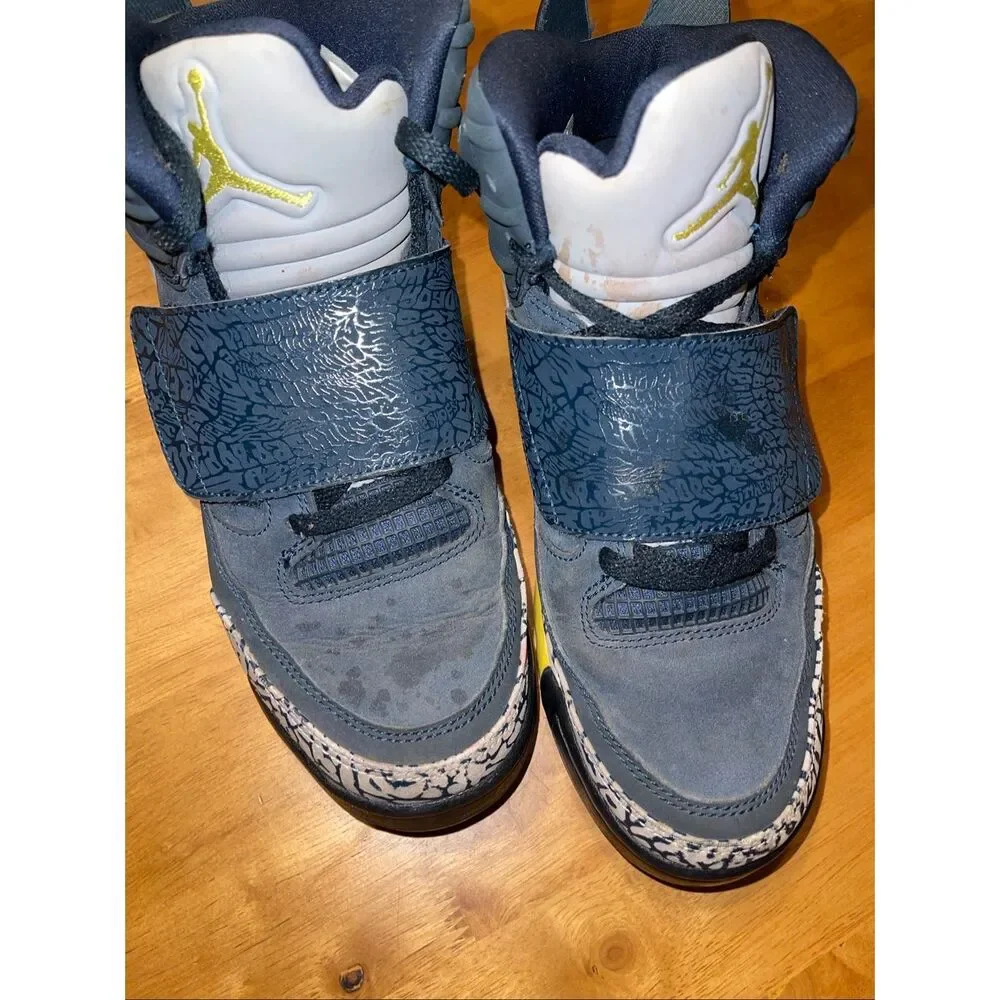 NIKE‎ AIR JORDAN SON OF MARS 512246-405 YOUTH 4.5Y USED BLUE BASKETBALL SNEAKERS